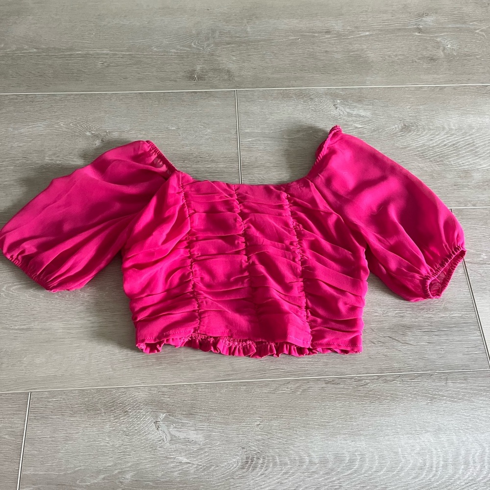 Hot pink blouse